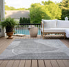 Piper Looms Chantille Modern ACN805 Gray Machine Washable Area Rug Outdoor Lifestyle Image Feature
