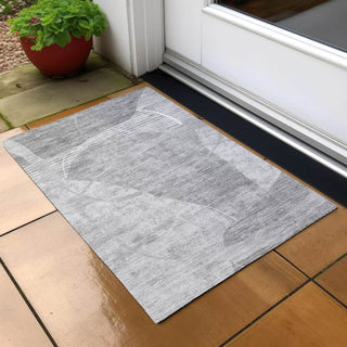 Piper Looms Chantille Modern ACN805 Gray Machine Washable Area Rug Scatter Outdoor Lifestyle Image Feature