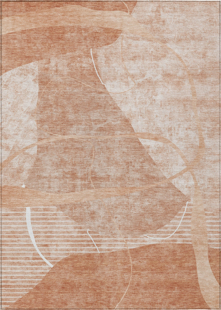 Piper Looms Chantille Modern ACN805 Salmon Machine Washable Area Rug main image