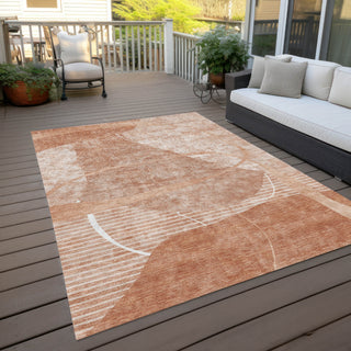 Piper Looms Chantille Modern ACN805 Salmon Machine Washable Area Rug Outdoor Lifestyle Image Feature