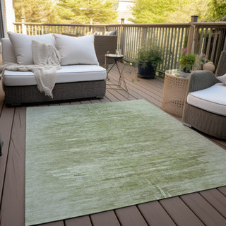 Piper Looms Chantille Modern ACN806 Aloe Machine Washable Area Rug Outdoor Lifestyle Image Feature