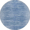 Piper Looms Chantille Modern ACN806 Blue Machine Washable Area Rug Round Main Image