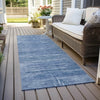 Piper Looms Chantille Modern ACN806 Blue Machine Washable Area Rug Runner Outdoor Lifestyle Image Feature