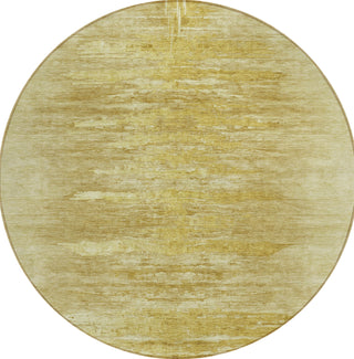 Piper Looms Chantille Modern ACN806 Gold Machine Washable Area Rug Round Main Image