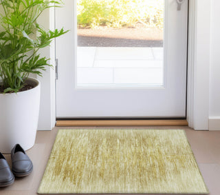 Piper Looms Chantille Modern ACN806 Gold Machine Washable Area Rug Scatter Lifestyle Image Feature