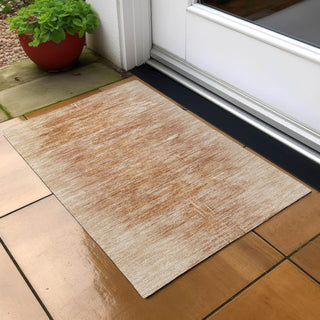 Piper Looms Chantille Modern ACN806 Salmon Machine Washable Area Rug Scatter Outdoor Lifestyle Image Feature