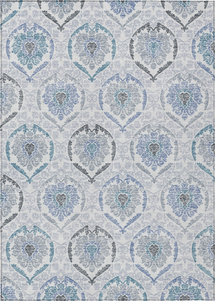 Piper Looms Chantille Medallions ACN808 Blue Machine Washable Area Rug main image