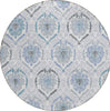 Piper Looms Chantille Medallions ACN808 Blue Machine Washable Area Rug Round Main Image