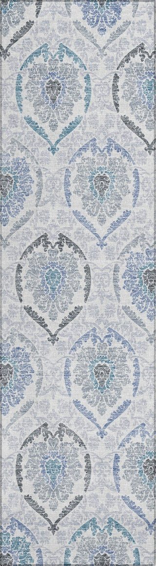 Piper Looms Chantille Medallions ACN808 Blue Machine Washable Area Rug Runner Main Image