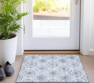 Piper Looms Chantille Medallions ACN808 Blue Machine Washable Area Rug Scatter Lifestyle Image Feature