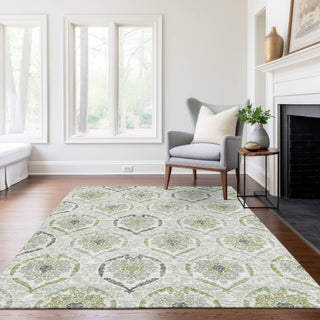 Piper Looms Chantille Medallions ACN808 Green Machine Washable Area Rug Lifestyle Image Feature