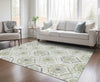 Piper Looms Chantille Medallions ACN808 Green Machine Washable Area Rug Lifestyle Image Feature