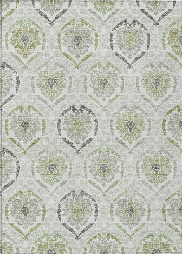 Piper Looms Chantille Medallions ACN808 Green Machine Washable Area Rug main image