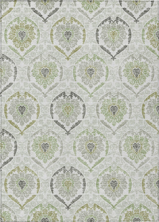 Piper Looms Chantille Medallions ACN808 Green Machine Washable Area Rug main image