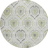 Piper Looms Chantille Medallions ACN808 Green Machine Washable Area Rug Round Main Image