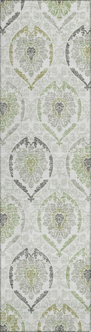 Piper Looms Chantille Medallions ACN808 Green Machine Washable Area Rug Runner Main Image