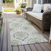 Piper Looms Chantille Medallions ACN808 Green Machine Washable Area Rug Runner Outdoor Lifestyle Image Feature