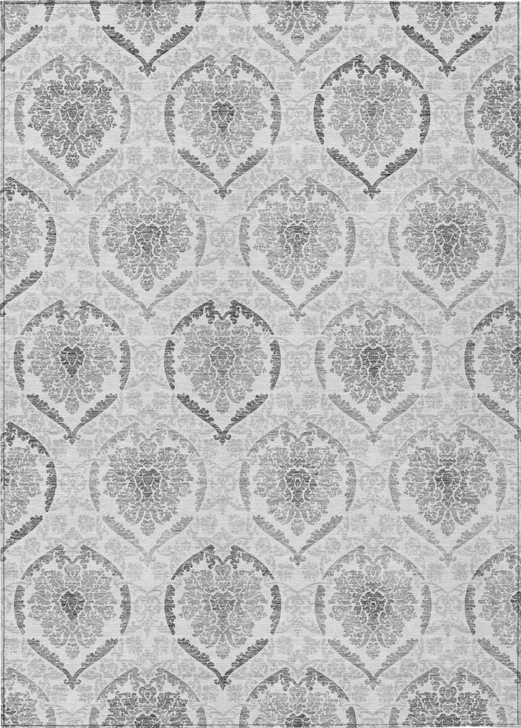 Piper Looms Chantille Medallions ACN808 Silver Machine Washable Area Rug main image