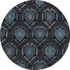 Piper Looms Chantille Medallions ACN809 Blue Machine Washable Area Rug Round Main Image
