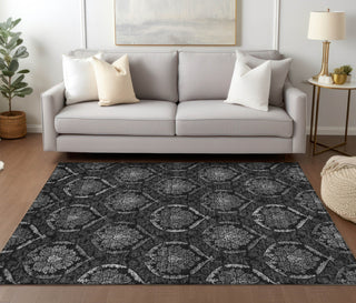 Piper Looms Chantille Medallions ACN809 Gray Machine Washable Area Rug Lifestyle Image Feature