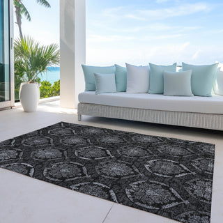 Piper Looms Chantille Medallions ACN809 Gray Machine Washable Area Rug Outdoor Lifestyle Image Feature