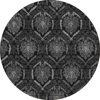 Piper Looms Chantille Medallions ACN809 Gray Machine Washable Area Rug Round Main Image