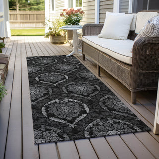 Piper Looms Chantille Medallions ACN809 Gray Machine Washable Area Rug Runner Outdoor Lifestyle Image Feature