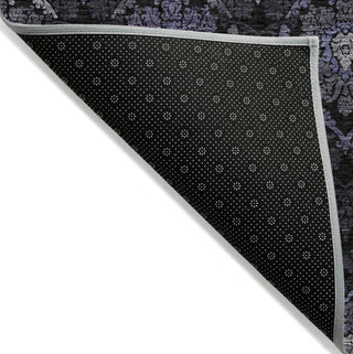 Piper Looms Chantille Medallions ACN809 Purple Machine Washable Area Rug Backing Image
