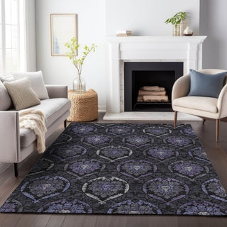 Piper Looms Chantille Medallions ACN809 Purple Machine Washable Area Rug Lifestyle Image Feature