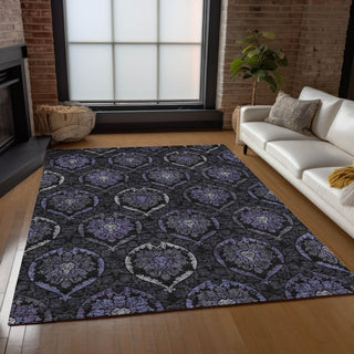 Piper Looms Chantille Medallions ACN809 Purple Machine Washable Area Rug Lifestyle Image Feature