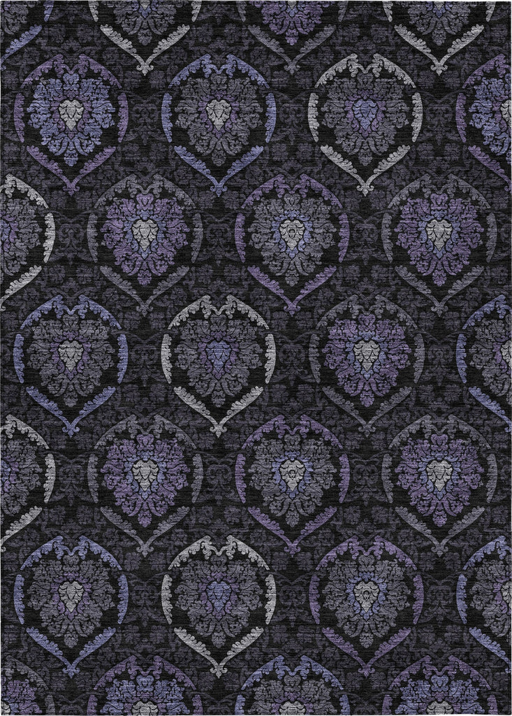 Piper Looms Chantille Medallions ACN809 Purple Machine Washable Area Rug main image
