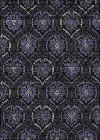 Piper Looms Chantille Medallions ACN809 Purple Machine Washable Area Rug main image