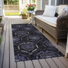 Piper Looms Chantille Medallions ACN809 Purple Machine Washable Area Rug Runner Outdoor Lifestyle Image Feature