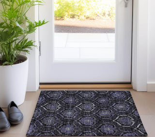 Piper Looms Chantille Medallions ACN809 Purple Machine Washable Area Rug Scatter Lifestyle Image Feature