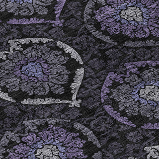 Piper Looms Chantille Medallions ACN809 Purple Machine Washable Area Rug Swatch Image