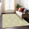 Piper Looms Chantille Medallions ACN810 Gold Machine Washable Area Rug Lifestyle Image Feature