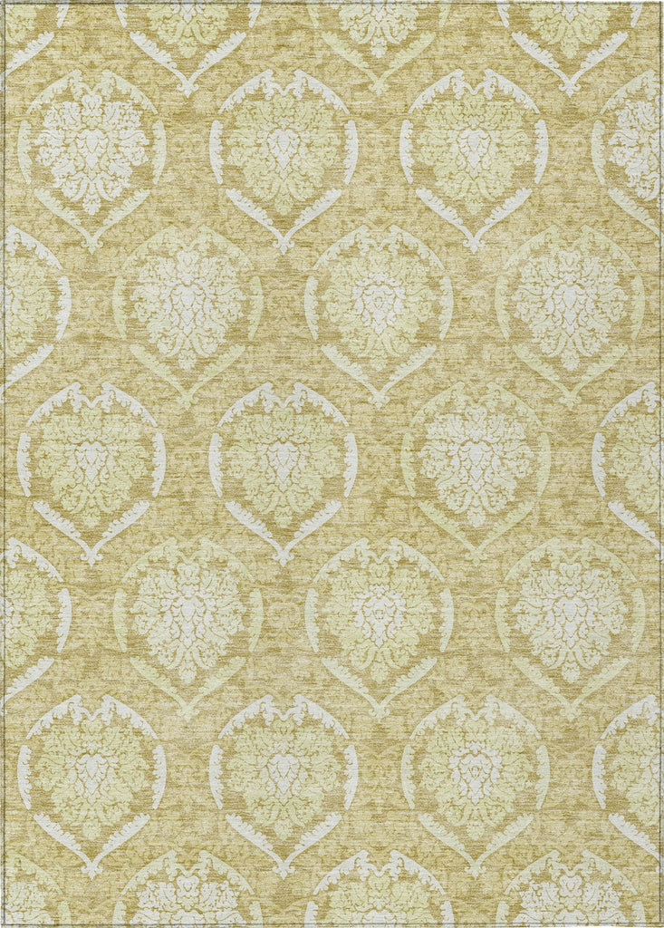 Piper Looms Chantille Medallions ACN810 Gold Machine Washable Area Rug main image