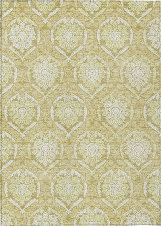 Piper Looms Chantille Medallions ACN810 Gold Machine Washable Area Rug main image