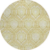 Piper Looms Chantille Medallions ACN810 Gold Machine Washable Area Rug Round Main Image