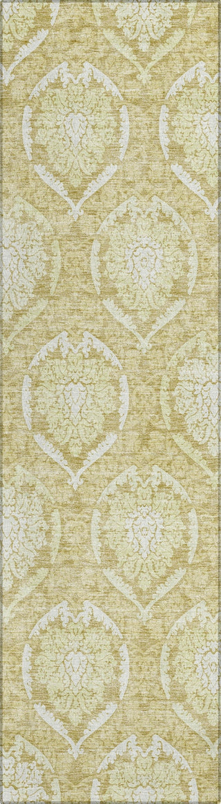 Piper Looms Chantille Medallions ACN810 Gold Machine Washable Area Rug Runner Main Image