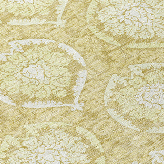 Piper Looms Chantille Medallions ACN810 Gold Machine Washable Area Rug Swatch Image