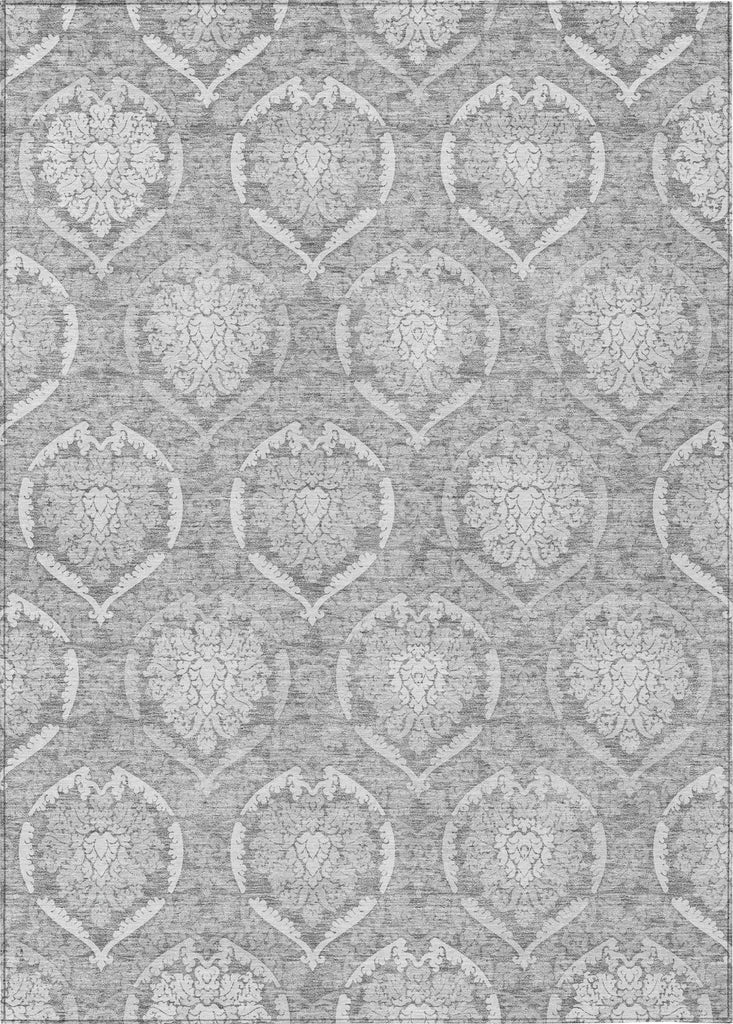 Piper Looms Chantille Medallions ACN810 Gray Machine Washable Area Rug main image