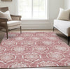 Piper Looms Chantille Medallions ACN810 Pink Machine Washable Area Rug Lifestyle Image Feature