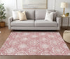 Piper Looms Chantille Medallions ACN810 Pink Machine Washable Area Rug Lifestyle Image Feature