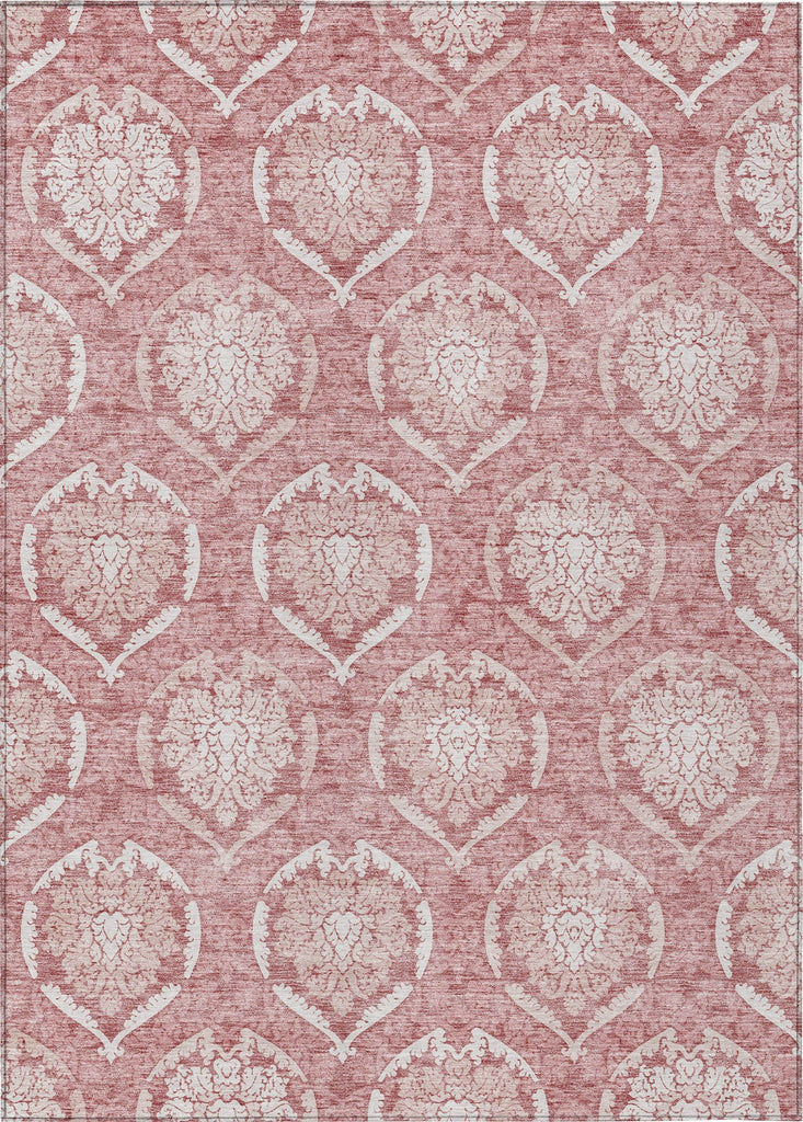 Piper Looms Chantille Medallions ACN810 Pink Machine Washable Area Rug main image