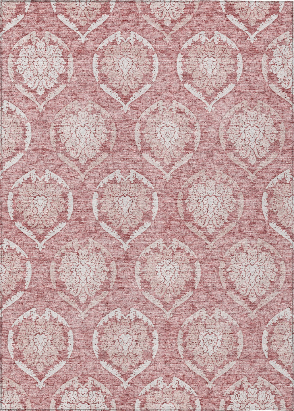 Piper Looms Chantille Medallions ACN810 Pink Machine Washable Area Rug ...