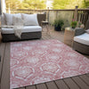 Piper Looms Chantille Medallions ACN810 Pink Machine Washable Area Rug Outdoor Lifestyle Image Feature