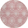 Piper Looms Chantille Medallions ACN810 Pink Machine Washable Area Rug Round Main Image