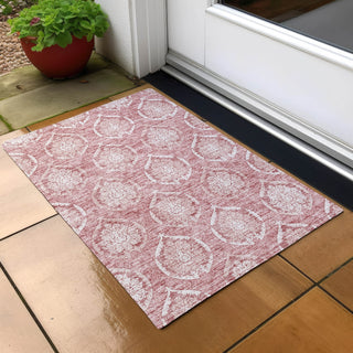 Piper Looms Chantille Medallions ACN810 Pink Machine Washable Area Rug Scatter Outdoor Lifestyle Image Feature