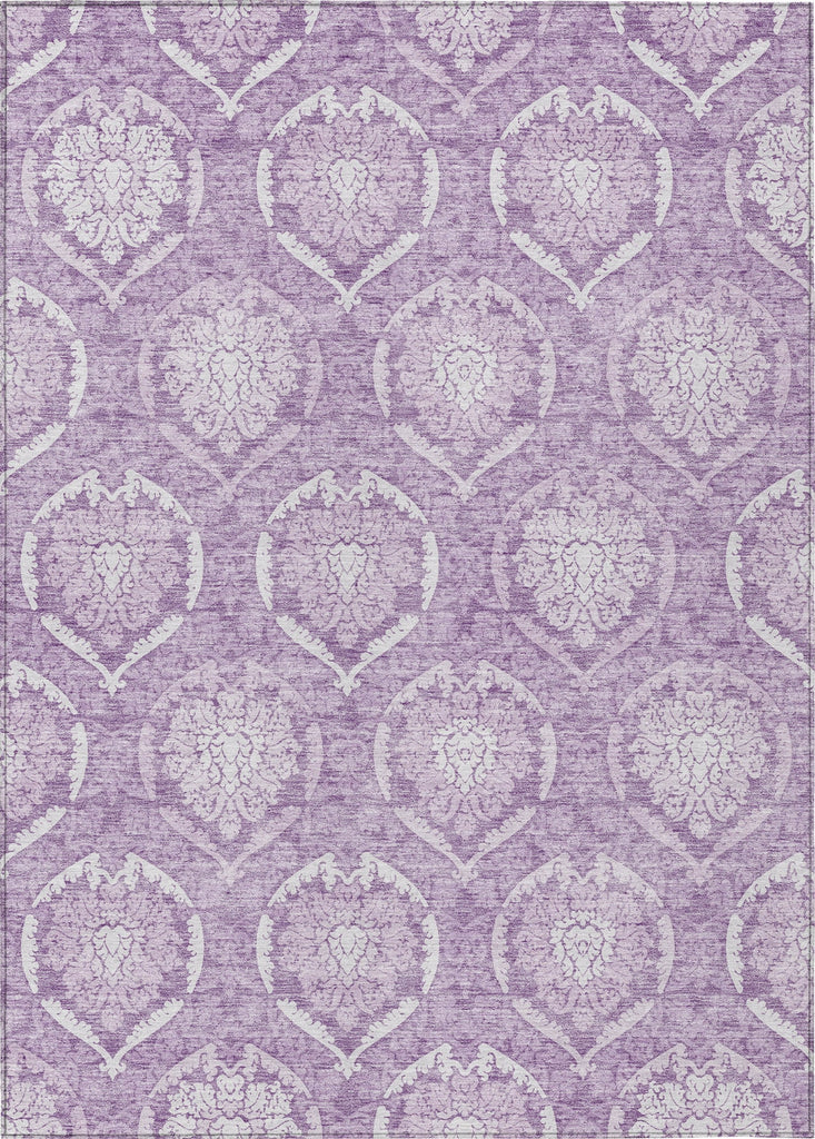 Piper Looms Chantille Medallions ACN810 Plum Machine Washable Area Rug main image